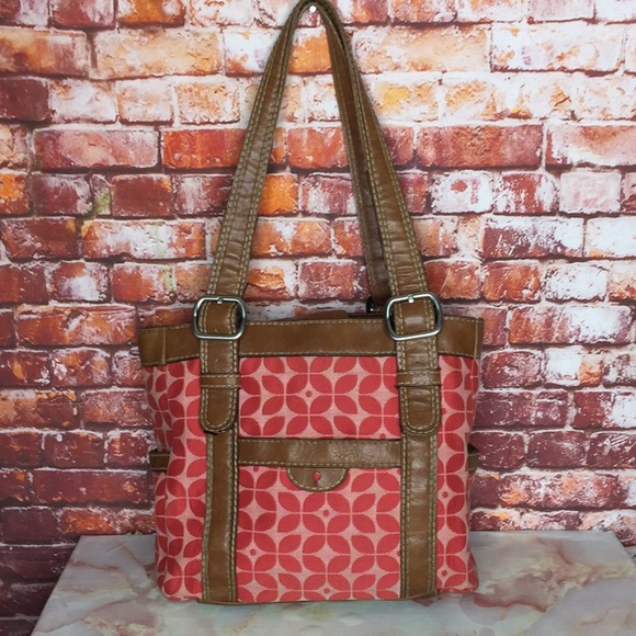 Fossil Handbags - Fossil Pink Logo Canvas Bag